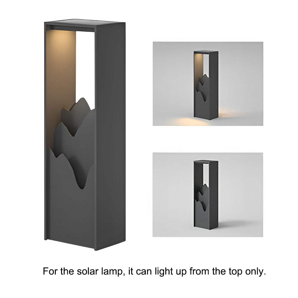 Architectural Slim LED Bollard Light Waterproof Outdoor Pathway Landscape Lighting Black Aluminum IP65