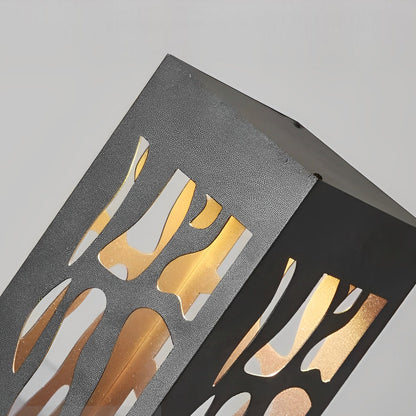 Hollow Branch Cut-Out Stainless Steel Landscape Bollard Solar Hardwired LED Outdoor IP54 2 Heights