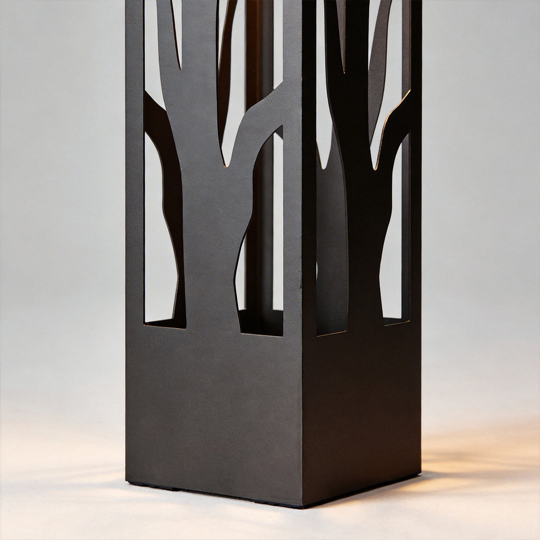Hollow Branch Cut-Out Stainless Steel Landscape Bollard Solar Hardwired LED Outdoor IP54 2 Heights
