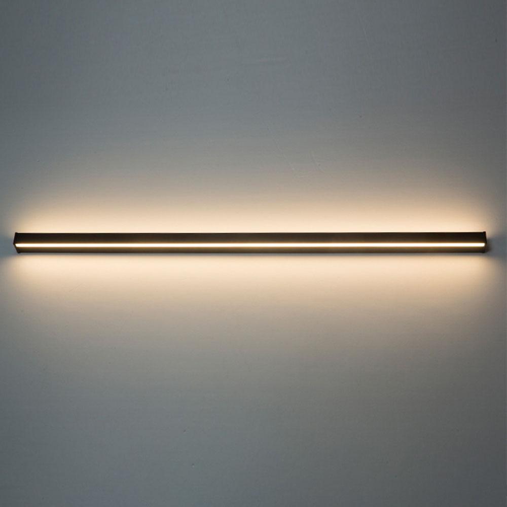 Linear Outdoor Wall Sconce Minimalist LED Black Lamp