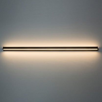 Linear Outdoor Wall Sconce Minimalist LED Black Lamp
