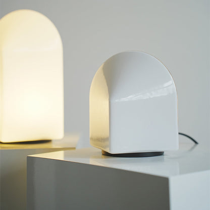 Architectural House Shape Table Lamp White Metal Glass LED Warm Night Light 3W Two Sizes
