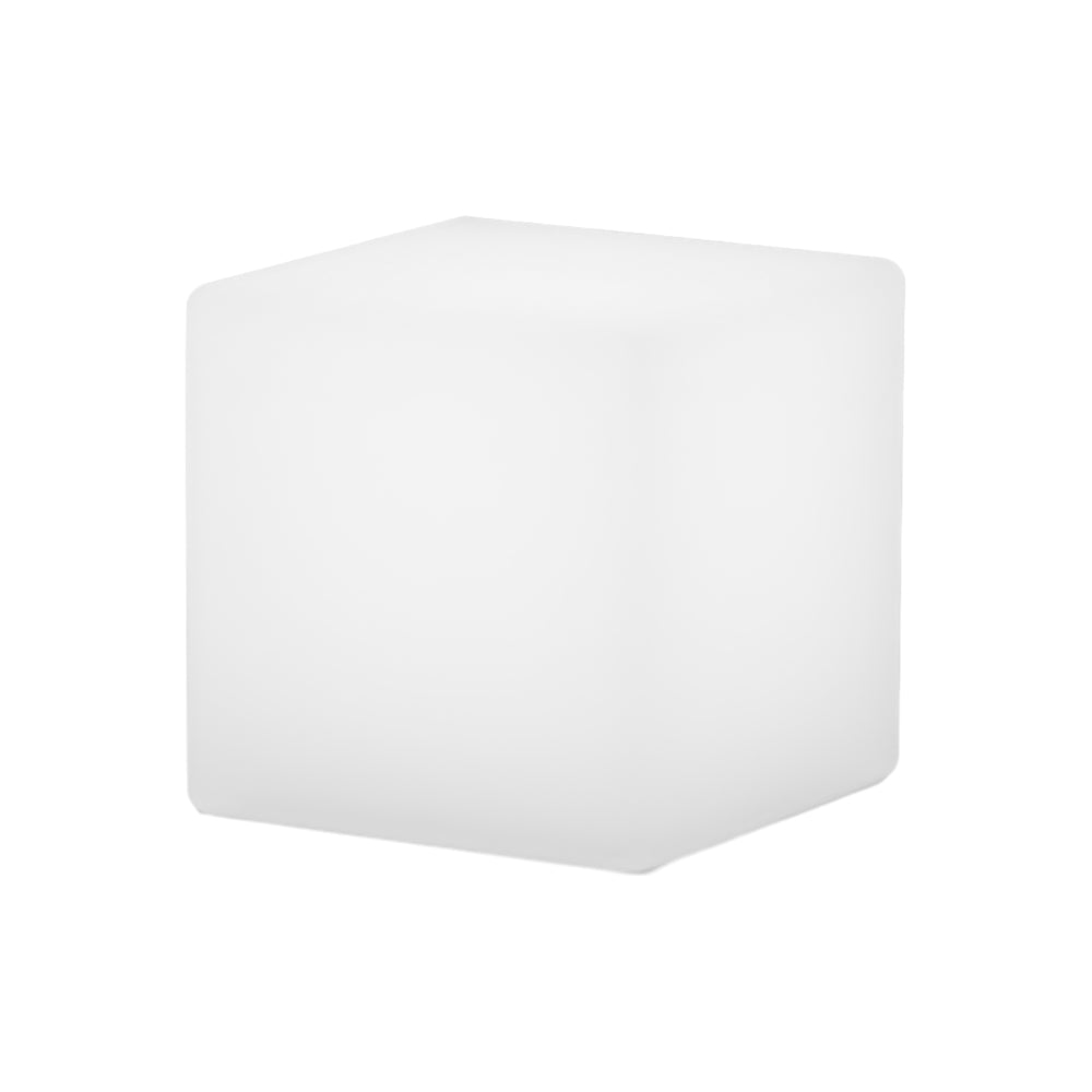 Ice Cube LED Outdoor Ground Light Solar Battery or Hardwired PC White IP54 3W 2 Sizes Garden Lawn Villa