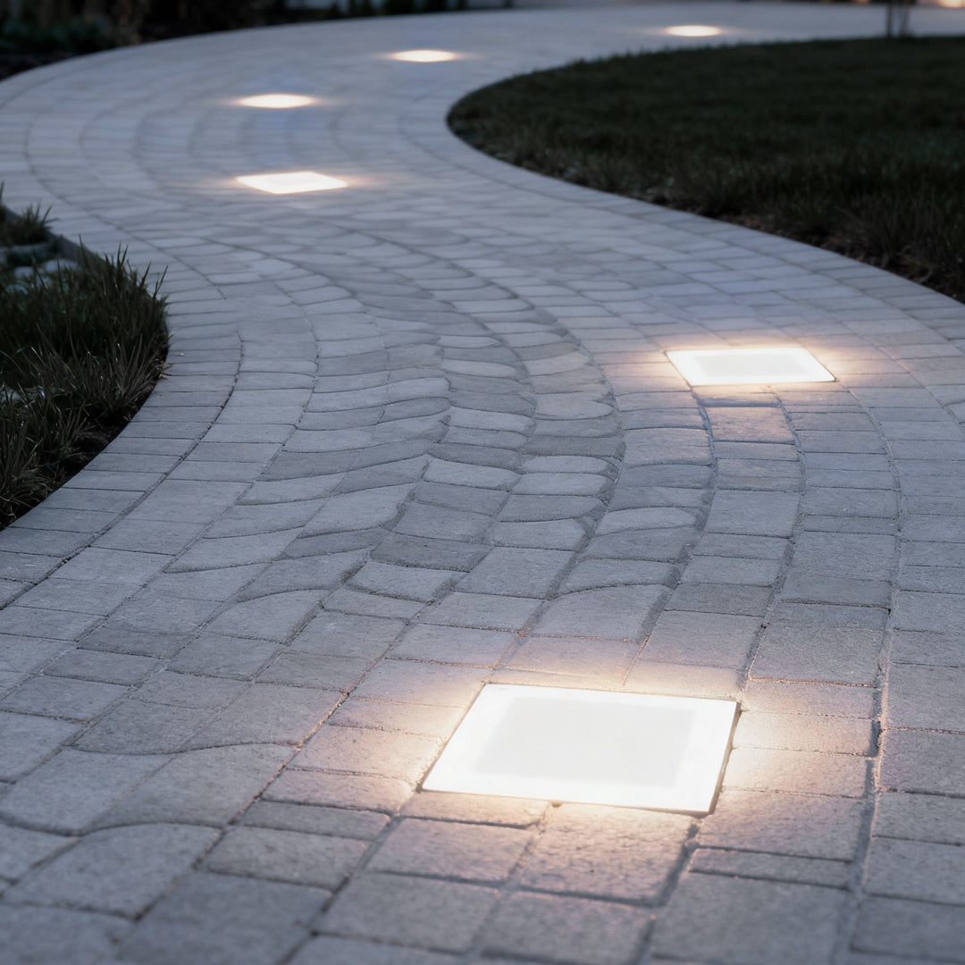 Solar Ice Cube Lights Outdoor LED IP65 Imitation Crystal Glass Step Deck Path Garden Warm White White Blue Green 4 Pack