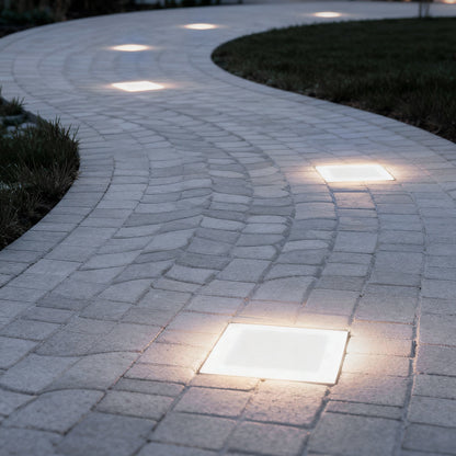 Solar Ice Cube Lights Outdoor LED IP65 Imitation Crystal Glass Step Deck Path Garden Warm White White Blue Green 4 Pack