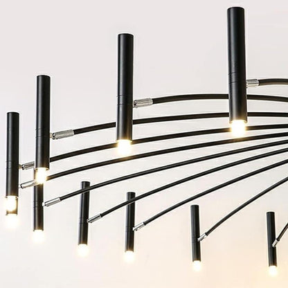 Black Sputnik Round Chandelier