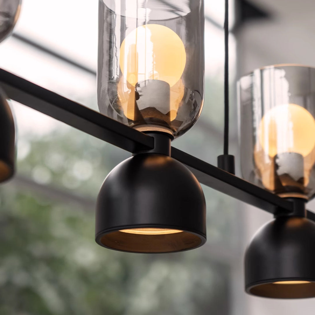 4-Light Glass Linear Pendant
