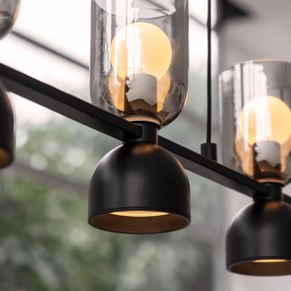 4-Light Glass Linear Pendant
