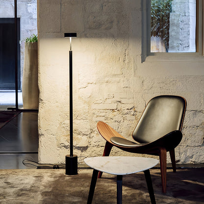 Modern Floor Lamp LED Dimmable Frosted Acrylic Shade Iron Pole Remote Control Stepless Dimming Nordic Black Gray White 56 Inch