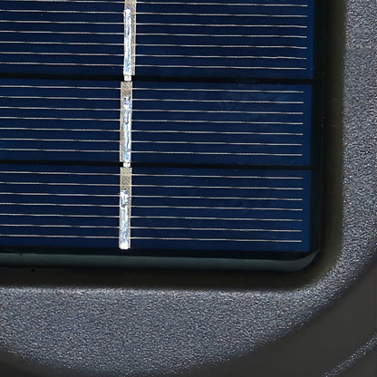 Industrial Solar Outdoor Wall Lantern Cage Glass Aluminum LED 3000K