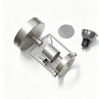Adjustable LED Wall Spotlight Industrial Aluminum Hardwired Indoor 3CCT