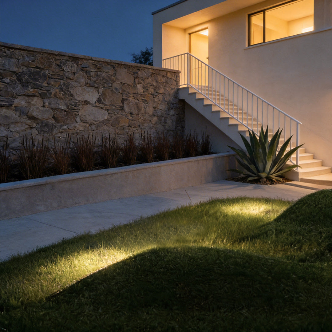 Hardwired LED Linear Inground Landscape Light 8W Black Stainless Steel Acrylic IP54 6000K 110V Garden Pathway Driveway