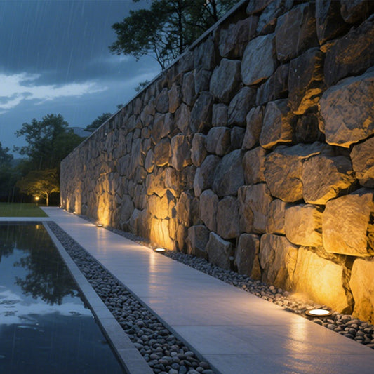 Hardwired LED Inground Well Light 15W CREE-COB Black Die-Cast Aluminum Tempered Glass IP67 3000K Courtyard Villa Park