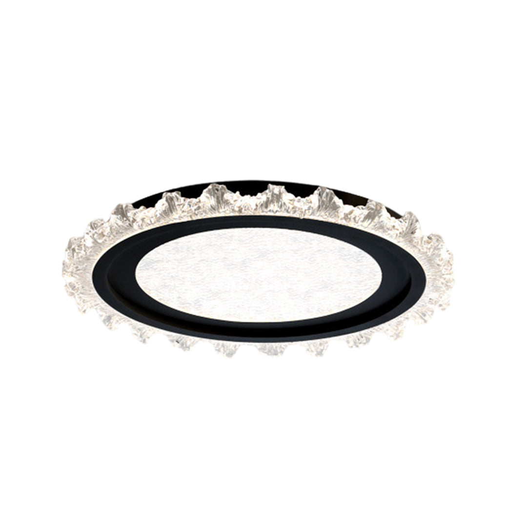 French Full Spectrum Ultra-Thin Flush Mount CRI 97 White Black Gold