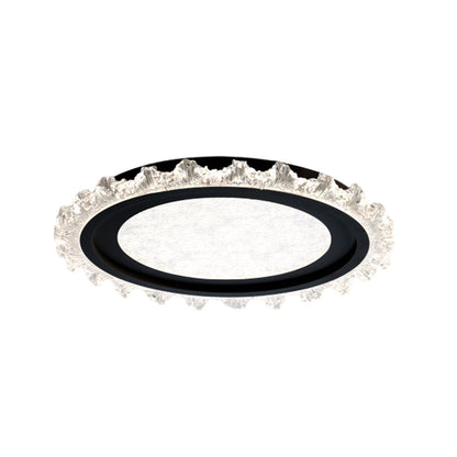 French Full Spectrum Ultra-Thin Flush Mount CRI 97 White Black Gold