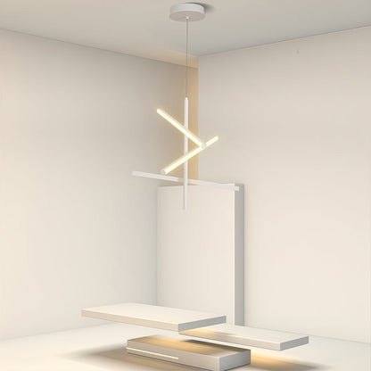 Abstract Multi-Arm Iron Chandelier Silicone Shade Dimmable LED 3000K 6000K Black