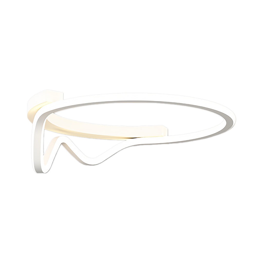 Abstract Loop Geometric Flush Mount Silicone Gold Black White Two Sizes