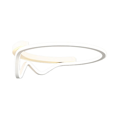 Abstract Loop Geometric Flush Mount Silicone Gold Black White Two Sizes