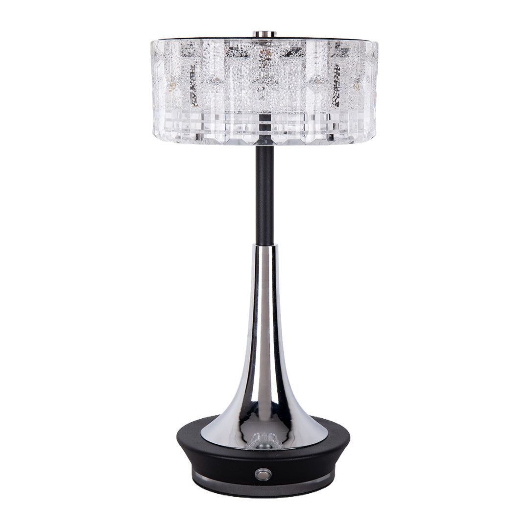 Modern Rechargeable LED Table Lamp Cordless Mushroom Touch Dimmable Bedside Nightstand Gold Chrome Black White 11.42 Inch
