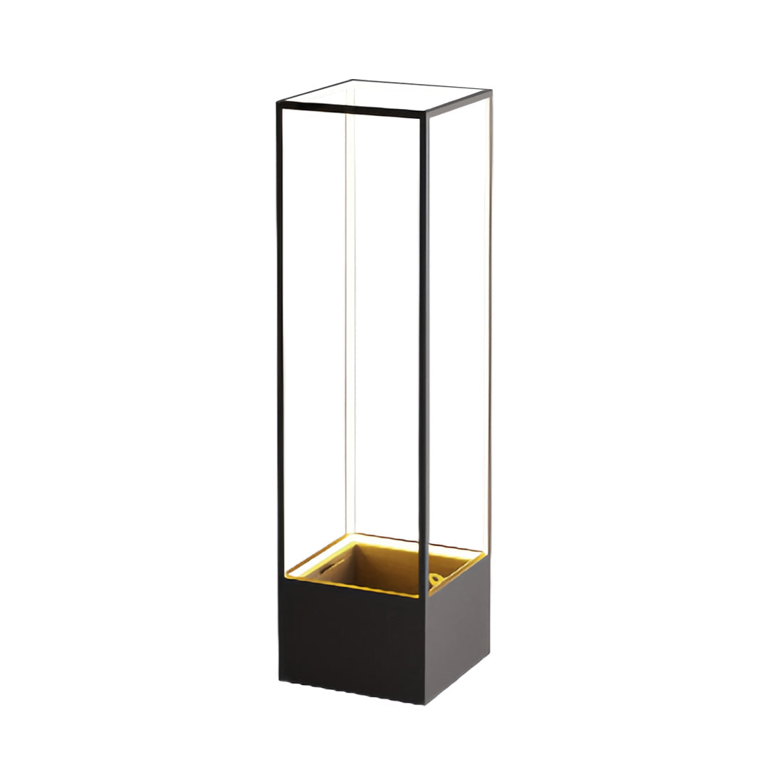 Square Stainless Steel Flower Pot LED Outdoor Floor Lamp IP65 4W 3000K Minimalist