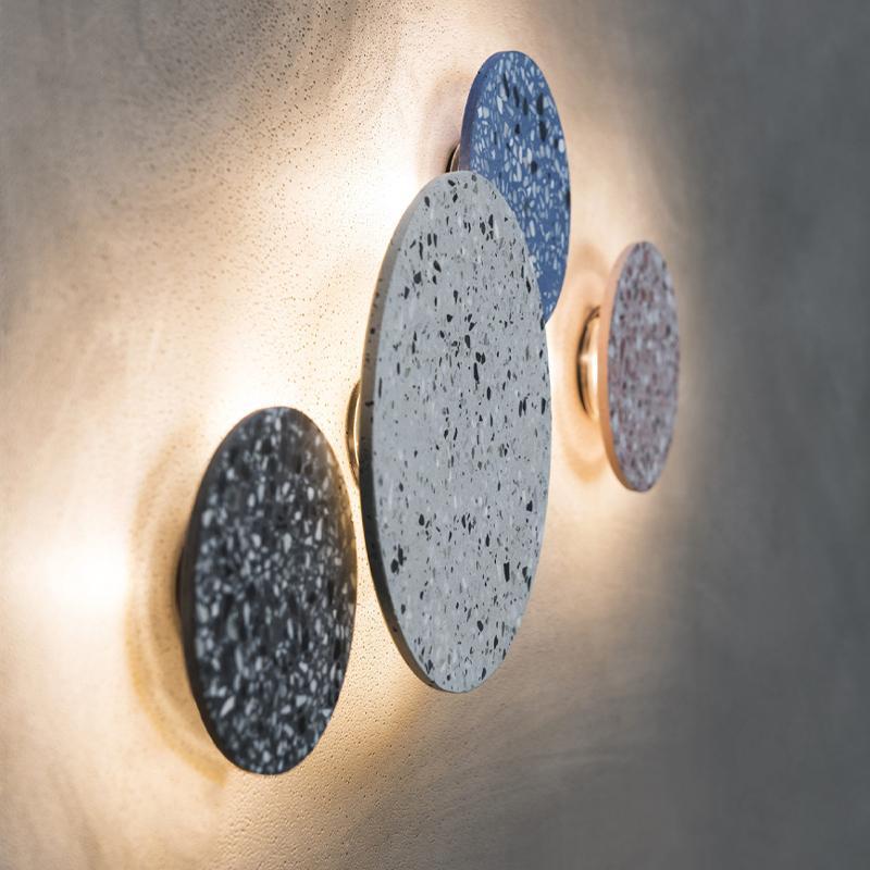 Terrazzo PMMA Circular LED Outdoor Wall Sconce IP54 Minimalist