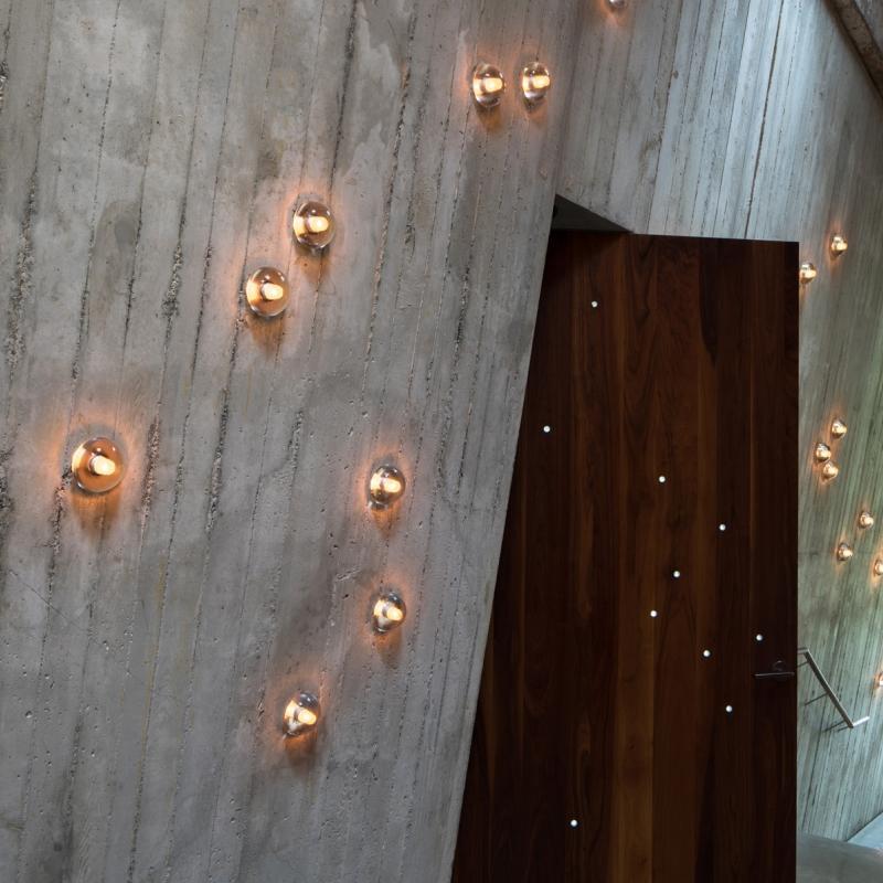Rustic Transparent Glass Outdoor Wall Sconce Bowl LED 3200K IP54