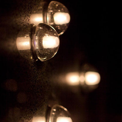 Rustic Transparent Glass Outdoor Wall Sconce Bowl LED 3200K IP54