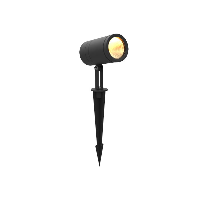 Hardwired LED Outdoor Landscape Spotlight 5W Adjustable Round Aluminum Glass IP65 3200K 110V-240V