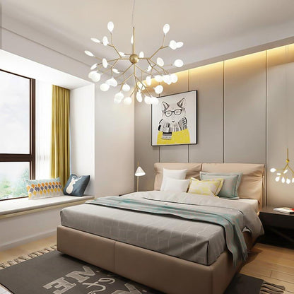 36-Light Gold Cluster Chandelier