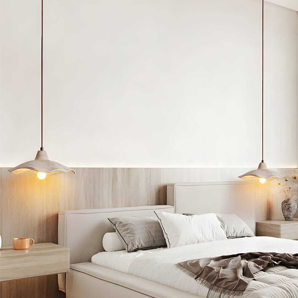 Japanese Wabi-Sabi Cement Wavy Pendant Light