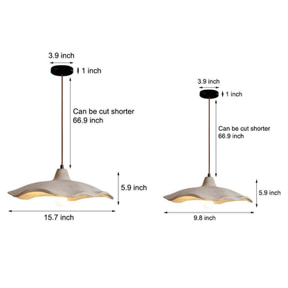 Japanese Wabi-Sabi Cement Wavy Pendant Light