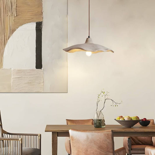Japanese Wabi-Sabi Cement Wavy Pendant Light
