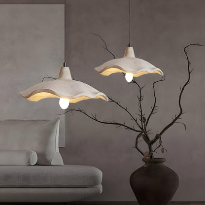 Japanese Wabi-Sabi Cement Wavy Pendant Light
