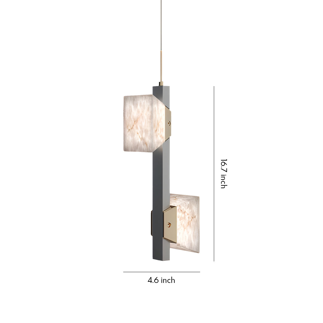 Cloud Stone Ring Chandelier Gray Gold Aluminium Natural Stone LED 3000K 6 Sizes
