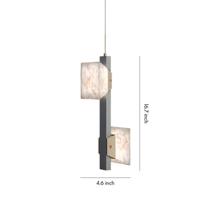 Cloud Stone Ring Chandelier Gray Gold Aluminium Natural Stone LED 3000K 6 Sizes