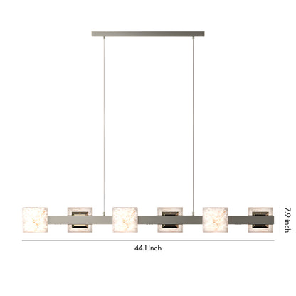 Cloud Stone Ring Chandelier Gray Gold Aluminium Natural Stone LED 3000K 6 Sizes