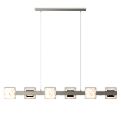 Cloud Stone Ring Chandelier Gray Gold Aluminium Natural Stone LED 3000K 6 Sizes