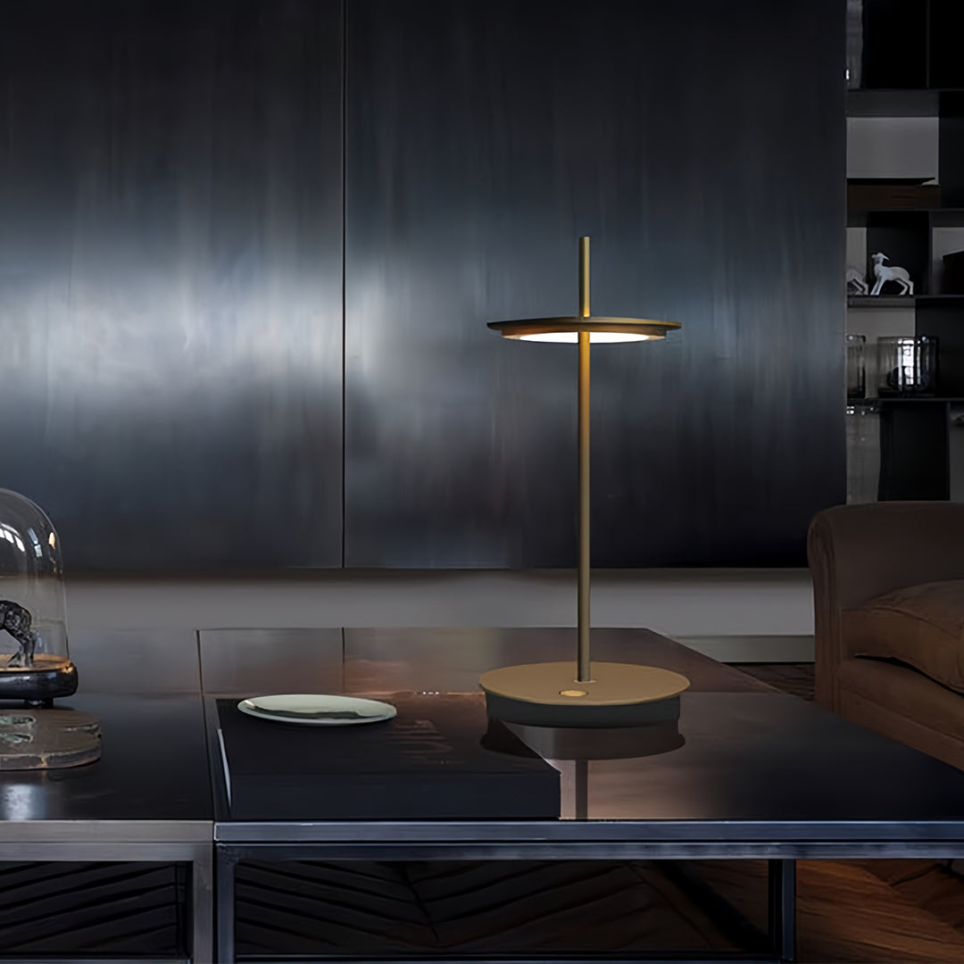 Modern Rechargeable LED Table Lamp Cordless Dimmable Buffet Portable Touch Remote Brown Black Gray Bronze 13.39 Inch