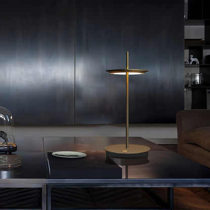 Modern Rechargeable LED Table Lamp Cordless Dimmable Buffet Portable Touch Remote Brown Black Gray Bronze 13.39 Inch