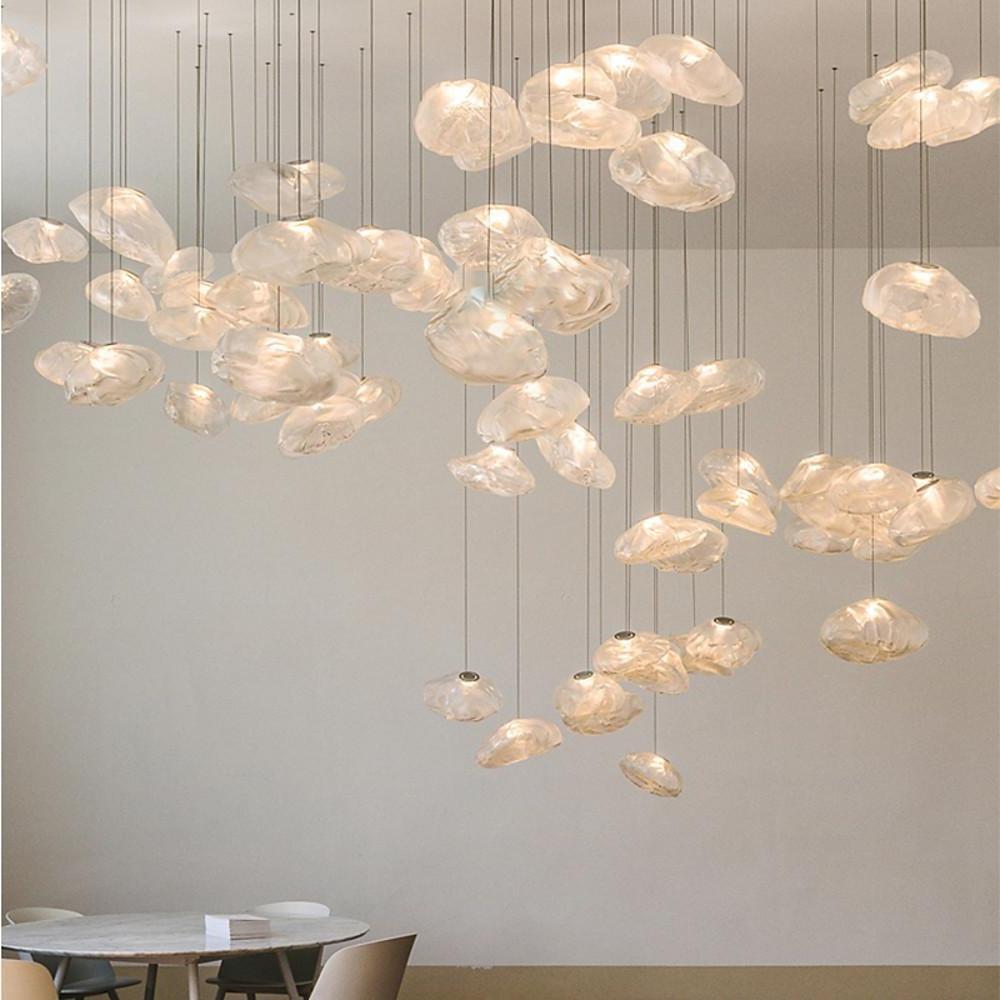 Glass Irregular Bubble Pendant Light LED E26/E27 Nordic Industrial Three Glass Tints Fixed Warm White Single Configuration