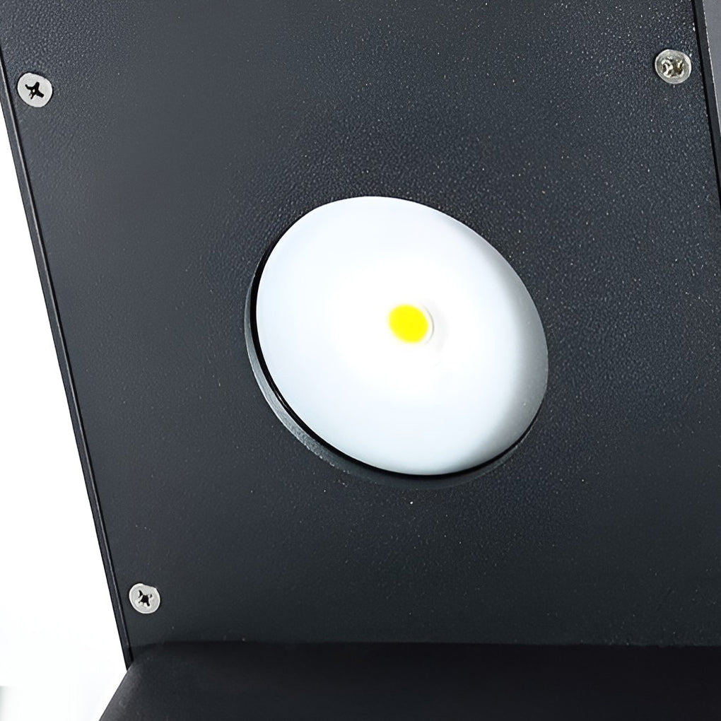 Modern Outdoor LED Path Light L Shaped Aluminum Solar Hardwired Garden Landscape