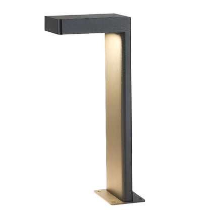 Modern Outdoor LED Path Light L Shaped Aluminum Solar Hardwired Garden Landscape
