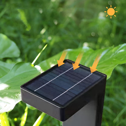 Modern Outdoor LED Path Light L Shaped Aluminum Solar Hardwired Garden Landscape