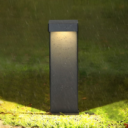 Modern Outdoor LED Path Light L Shaped Aluminum Solar Hardwired Garden Landscape