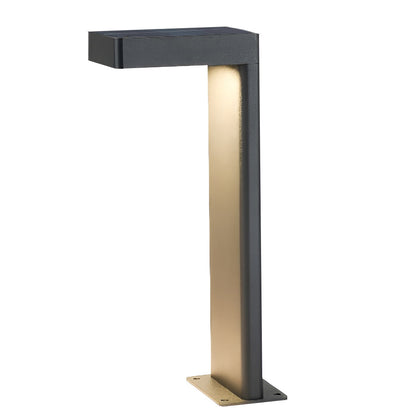 Modern Outdoor LED Path Light L Shaped Aluminum Solar Hardwired Garden Landscape