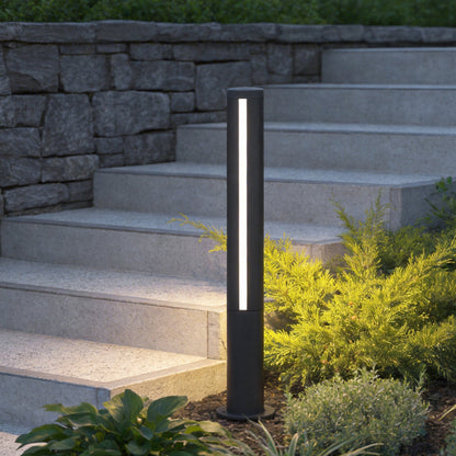 Modern Decorative LED Bollard Light Waterproof Outdoor Courtyard Pathway Lighting Black Aluminum Landscape Light IP54