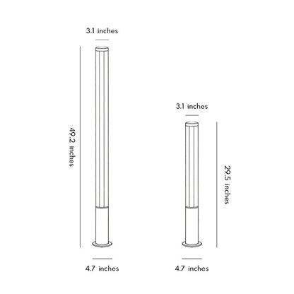 Modern Decorative LED Bollard Light Waterproof Outdoor Courtyard Pathway Lighting Black Aluminum Landscape Light IP54