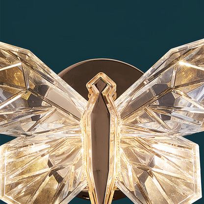 Butterfly LED Wall Sconce – Modern Decorative Crystal Accent Light