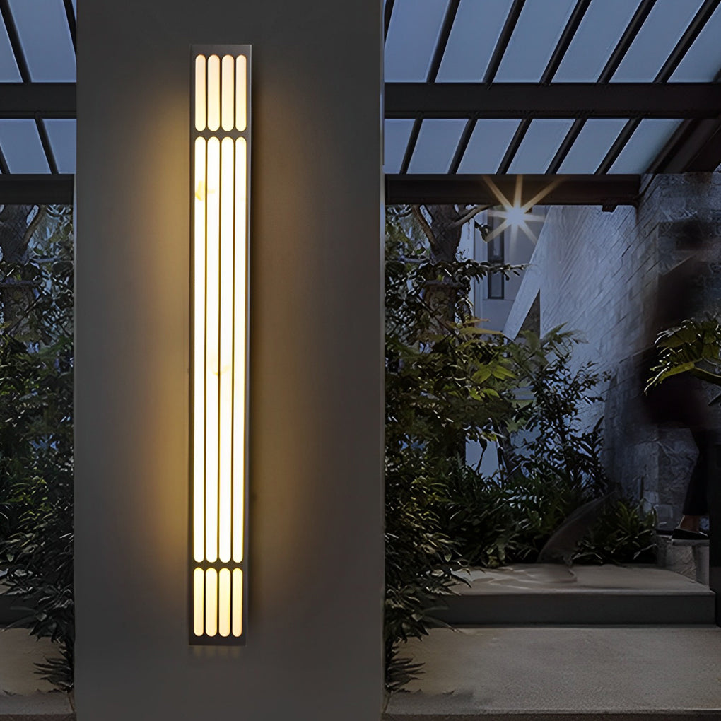 Modern Stainless Steel Marble Shade Outdoor Wall Sconce Black White IP65 CRI80 4 Heights 3000K Garden Villa