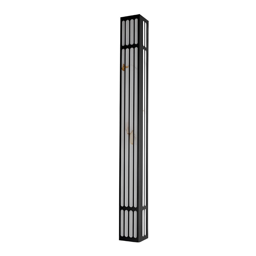 Modern Stainless Steel Marble Shade Outdoor Wall Sconce Black White IP65 CRI80 4 Heights 3000K Garden Villa
